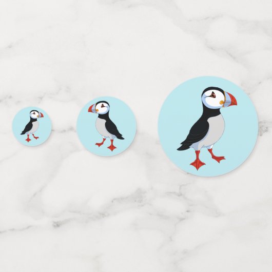 Niedliche Puffins Design Table Confetti Konfetti (Vorderseiten)