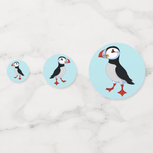 Niedliche Puffins Design Table Confetti Konfetti (Rückseiten)