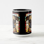 Niedliche Pug-Keramik-Kaffeetasse Tasse (Zentrum)