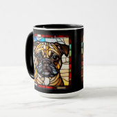 Niedliche Pug-Keramik-Kaffeetasse Tasse (Vorderseite Links)