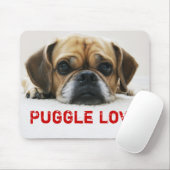 Niedliche Puggle Liebe Mousepad (Mit Mouse)
