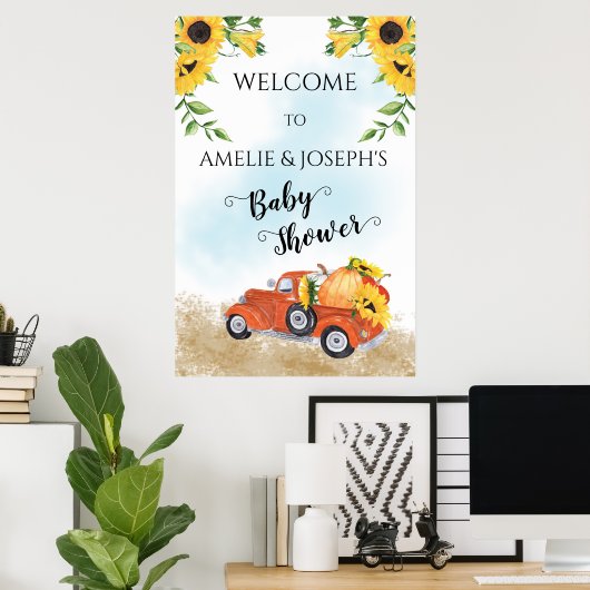 Niedliche Pumpen in Truck Fall | Kinderdusche im H Poster (Heimbüro)