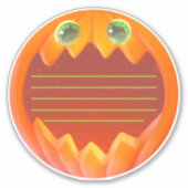 Niedliche Pumpkantstickersticker Aufkleber (Vorderseite)