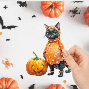 Niedliche Pumpkatzenmädchen und Katzenaufkleber Aufkleber