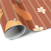 Niedliche Pumpketten & Blätter Nahtloser Herbststr Geschenkpapier (Rolleneckpunkt)