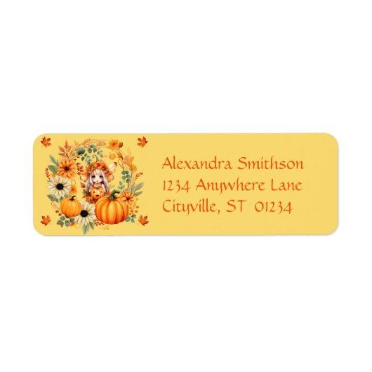 Niedliche Pumpkettenmaus im Herbstkranz (Vorne)