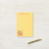 Niedliche Pumpkettenmaus im Herbstkranz Post-it Klebezettel (Auf Schreibtisch)