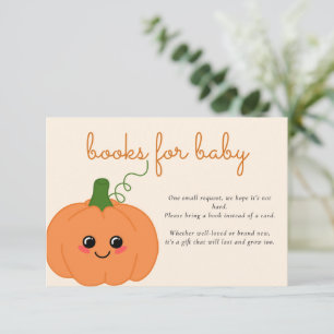 Niedliche Pumpkin Baby-Duschbücher für Baby Begleitkarte
