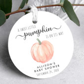 Niedliche Pumpkin Baby Dusche Vielen Dank Geschenkanhänger