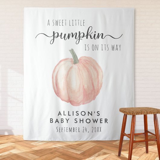 Niedliche Pumpkin Baby Dusche Willkommen Wandteppich