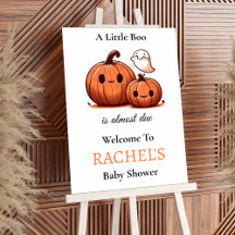 Niedliche Pumpkin & Boo Baby Dusche Begrüßungszeic