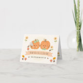 Niedliche Pumpkin Bride und Groom Wedding Vielen D Dankeskarte (Vorderseite)