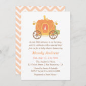 Niedliche Pumpkin Carriage Baby Shower Einladungen (Vorne/Hinten)