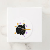 Niedliche Pumpkin Carving Black Confetti Sprinkles Geschenkanhänger (Beispiel)