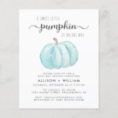 Niedliche Pumpkin Couples Kinderdusche Einladung (Vorderseite)