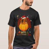 Niedliche Pumpkin-Dackel Happy Hallothanksmas Clas T-Shirt (Vorderseite)