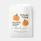 Niedliche Pumpkin Eucalyptus Fall Babydusche Geschenktütchen (Vorderseite)