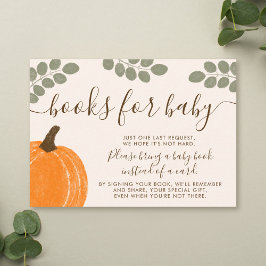 Niedliche Pumpkin Eucalyptus Fall Bücher für Baby Begleitkarte