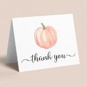 Niedliche Pumpkin Fall Baby Dusche Dankeskarte