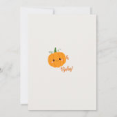 Niedliche Pumpkin Fall Baby Dusche Einladung (Rückseite)