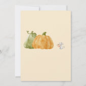 Niedliche Pumpkin Fall Baby Dusche Einladung (Rückseite)