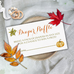 Niedliche Pumpkin Fall Baby Duschkabine Windelwann Begleitkarte