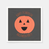 Niedliche Pumpkin glücklich Halloween Party Napkin Serviette (Vorderseite)