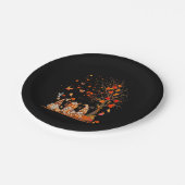 Niedliche Pumpkin Gnomes Herbstbaum Herbstlaube Pappteller (Schrägansicht)