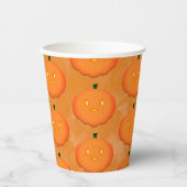 Niedliche Pumpkin Halloween Wasserfarbe Kinderdusc Pappbecher (Vorderseite)
