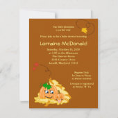 Niedliche Pumpkin Herbst Herbstdusche Einladung (Vorderseite)