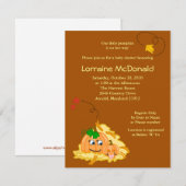 Niedliche Pumpkin Herbst Herbstdusche Einladung (Vorne/Hinten)