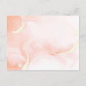 Niedliche Pumpkin Herbstleaves Monogramm-Hochzeit  Einladungspostkarte (Rückseite)