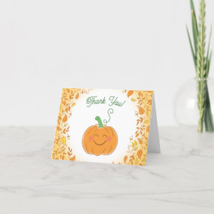 Niedliche Pumpkin-Kinderdusche Dankeskarte