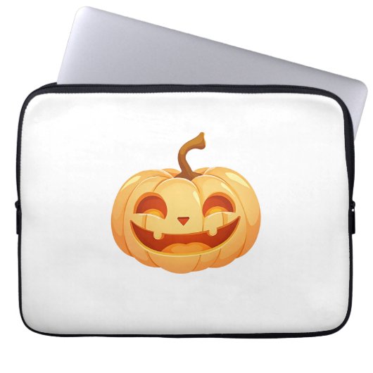 Niedliche Pumpkin Kürbislaterne Turtle Sea Hallowe Laptopschutzhülle (Vorderseite)