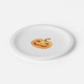 Niedliche Pumpkin Kürbislaterne Turtle Sea Hallowe Pappteller (Schrägansicht)