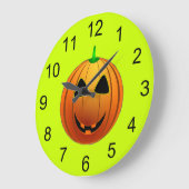 Niedliche Pumpkin Lmile Halloween-Wall-Uhr Große Wanduhr (Winkel)