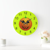 Niedliche Pumpkin Lmile Halloween-Wall-Uhr Große Wanduhr (Zuhause)