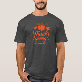 Niedliche Pumpkin mit Text-Erntedank-Typografie T-Shirt