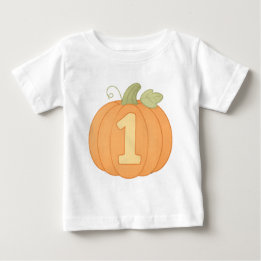 Niedliche Pumpkin Nummer eins Pastell Fall erster Baby T-shirt