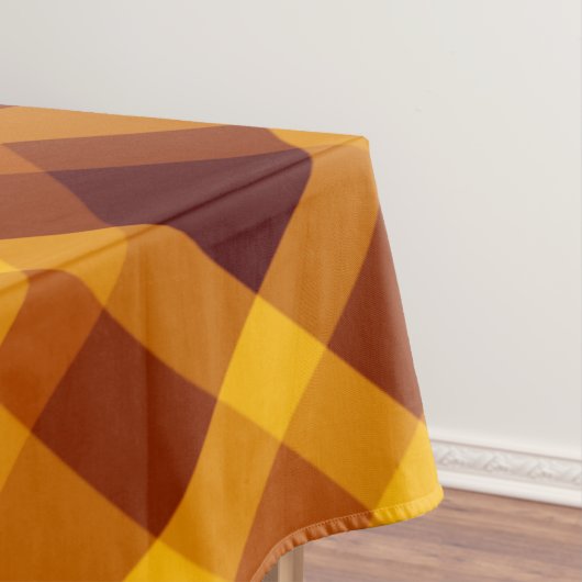 Niedliche Pumpkin Orange Kariert große Tablette Tischdecke (Beispiel)