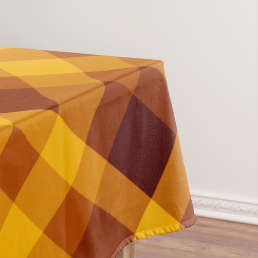 Niedliche Pumpkin Orange Kariert kleine Tablette Tischdecke (Beispiel)