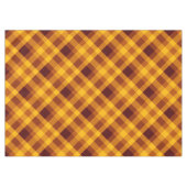 Niedliche Pumpkin Orange Kariert Medium Tablette Tischdecke (Vorderseite (Horizontal))