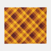 Niedliche Pumpkin Orange Kariert mittelschwere Fle Fleecedecke (Vorderseite (Horizontal))