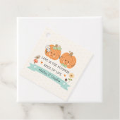 Niedliche Pumpkin Paare Dusche und Hochzeit Geschenkanhänger (Beispiel)
