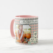 Niedliche Pumpkin-Pastel-Farben Halloween 2 Foto Tasse (Vorderseite Links)
