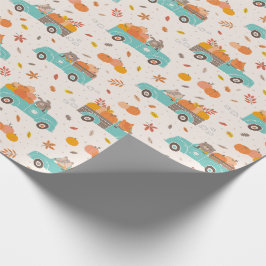 Niedliche Pumpkin-Patchstapler mit Tiercreme Geschenkpapier