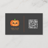 Niedliche Pumpkin-Visitenkarte Visitenkarte (Rückseite)