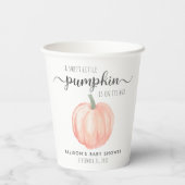Niedliche Pumpkin Watercolor Kinderdusche Pappbecher (Rückseite)