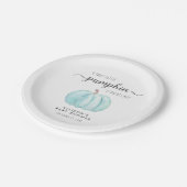 Niedliche Pumpkin Watercolor Kinderdusche Pappteller (Schrägansicht)