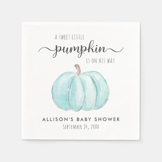 Niedliche Pumpkin Watercolor Kinderdusche Serviette (Vorderseite)